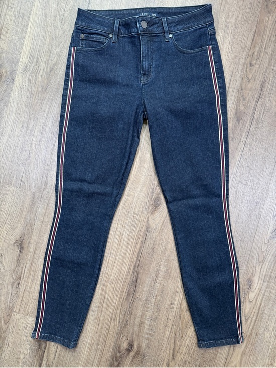 Level 99 Denim - Level 99 Dark Wash Skinny Jeans with Red Stripe Trim 28